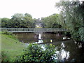 Footbridge, Caerphilly Castle moat