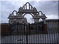 Gate to Neasden Temple, Brentfield Road