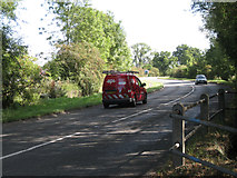 SP2181 : B4102 Meriden Road crosses a brook  by Robin Stott