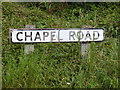 Chapel Road sign