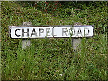 TM2250 : Chapel Road sign by Geographer