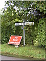 Roadsign on Boulge Road