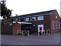 TM4275 : Wenhaston Village Hall & Post Office & Post Office The Street Postbox by Geographer