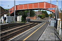 SU9876 : Footbridge, Datchet Station by Philip Halling