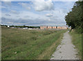 Public footpath heading towards new housing at Aberkenfig