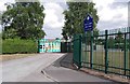 SO8484 : Entrance to Brindley Heath Junior School, Enville Road, Kinver by P L Chadwick