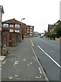 Looking up Well Street towards the junction with Millward Street