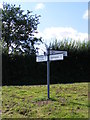 Roadsign on Hoo Road