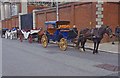 O1433 : Horse-drawn carriages, Grand Canal Place, Dublin by P L Chadwick