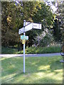 TM2757 : Roadsign at The Street/Park Road junction by Geographer