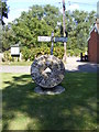 TM2757 : Letheringham Village sign & roadsign by Geographer