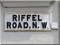 Sign for Riffel Road, NW2