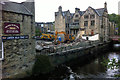 SD9927 : Demolition of buildings at the rear of Hebden Bridge Town Hall by Phil Champion