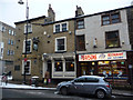 SE0925 : The Westgate public house and Pearsons fish and chip restaurant and take away - Union Street, Halifax  by Phil Champion