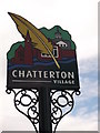 Close-up of Chatterton Village Sign