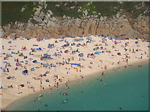 SW3822 : Porthcurno Beach by Rod Allday