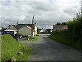 Approaching the road junction, Glandy Cross