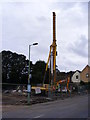 TM3862 : Pile Driving in Church Street Saxmundham by Geographer