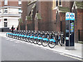 TQ2781 : Bike docking station on Great Cumberland Place by Stephen Craven