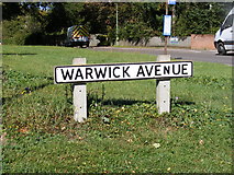 TM2749 : Warwick Avenue sign by Geographer