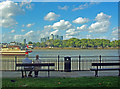 TQ3878 : View of the Isle of Dogs and Canary Wharf from Greenwich by Jim Osley