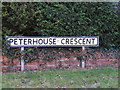 Peterhouse Crescent sign