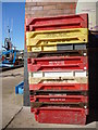 Coastal Berwickshire : Fishboxes at Eyemouth Fishmarket