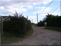 TM3657 : Restricted Byway to the B1069 & Blaxhall Common by Geographer