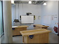 TQ2681 : City of Westminster College - woodwork shop with whiteboard by David Hawgood