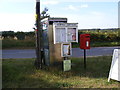 TM3650 : Telephone Box Notice Board & The Old Post Office Butley Postbox by Geographer