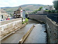 Rhondda River downstream from Cymmer Bridge, Porth