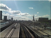 TQ3884 : View of the railway lines out of Stratford #2 by Robert Lamb