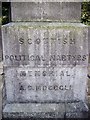 TQ3575 : Inscription on the Scottish Political Martyrs Memorial Nunhead Cemetery by PAUL FARMER