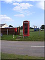 TM3045 : Telephone Box & Old Post Office, Sutton Postbox by Geographer
