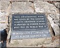 Plaque in Northcott Close