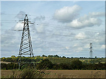 TQ6070 : Pylons north of Hook Green Road by Robin Webster