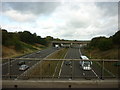 Looking north along the M1 from junction 28, A38