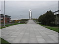 Footway to the southern end of the Infinity Bridge, Stockton-on Tees