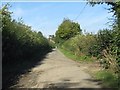 Long straight lane to Stockley Cross