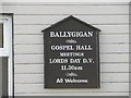 Plaque, Ballygigan Gospel Hall