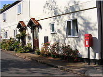 TM2844 : 1,Hasketon Road Postbox by Geographer