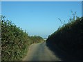 Passing place in single track road to Dunstone Cross