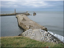 NZ9011 : The East Pier at Whitby by peter robinson