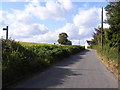 Kirton Road & the footpath to Kirton Hall Lakes