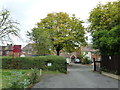 Looking out from the Catholic Church into Warwick Road