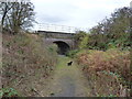 The bridleway heads under the railway