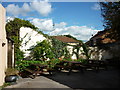 The beer garden at the Royal Oak