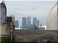 View of Canary Wharf from the Thames Path