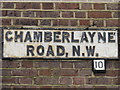 Sign for Chamberlayne Road, NW10