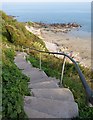 Steps to Looe Beach